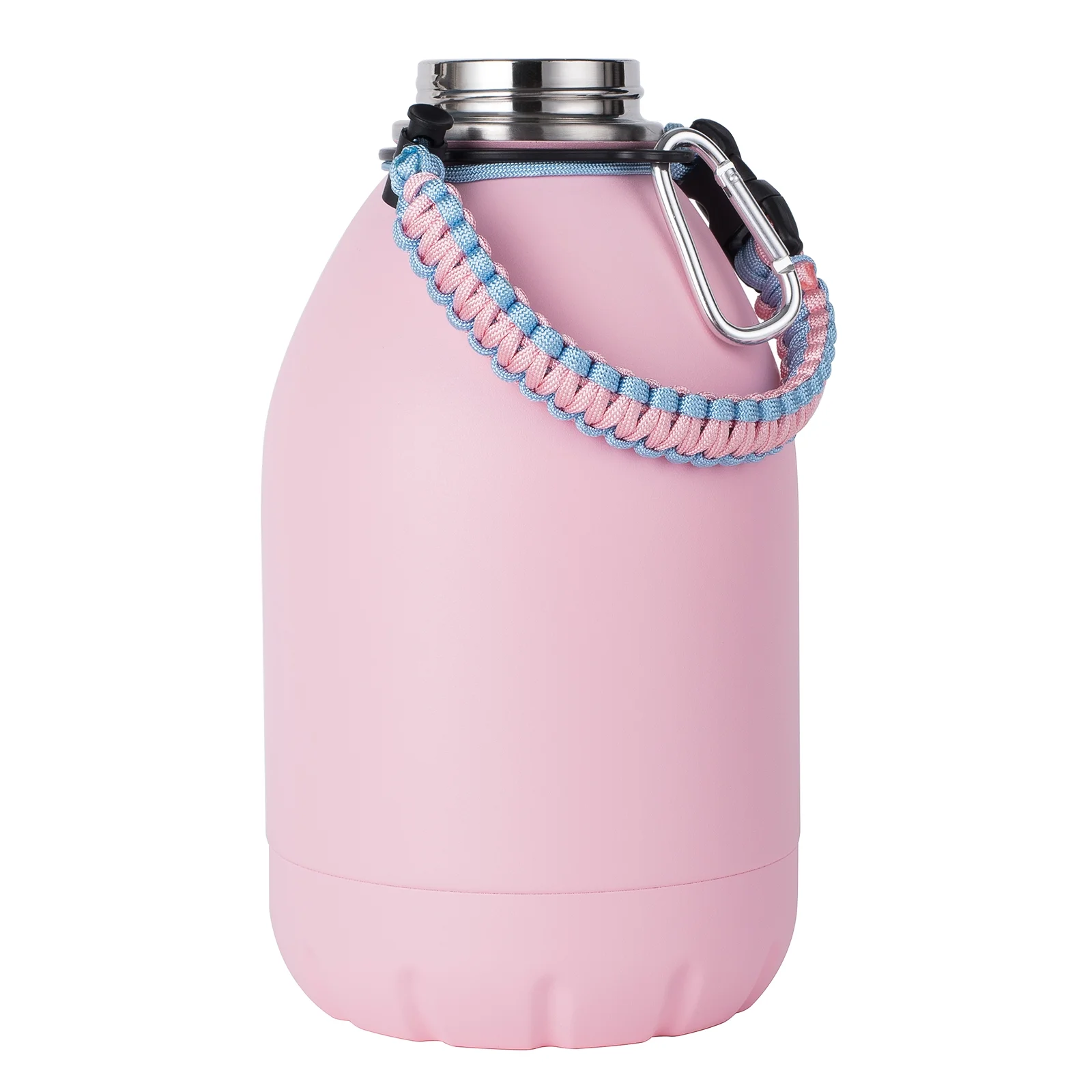 64 oz One Gallon Stainless steel Vacuum Insulated Water Bottles,with Rope Handles(PINK)