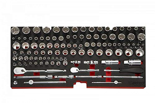 BOXO USA Heavy Duty 159 pcs Metric & SAE Tool Set with 3 Drawers Carry Box