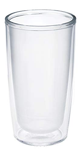Tervis Crystal Clear Tabletop Made in USA Double Walled Insulated Tumbler Travel Cup Keeps Drinks Cold & Hot, 16oz - 4pk, Classic