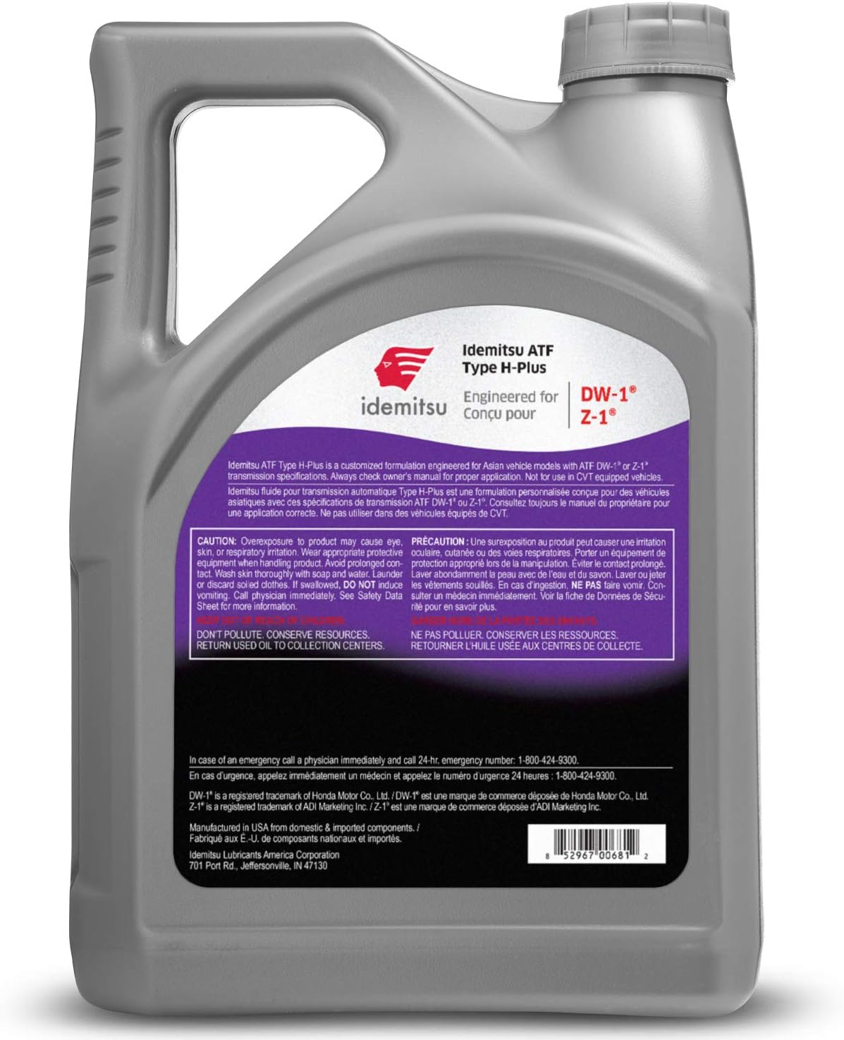 Idemitsu ATF Type H-Plus Automatic Transmission Fluid for Honda, Acura - 5QT Pack of 2