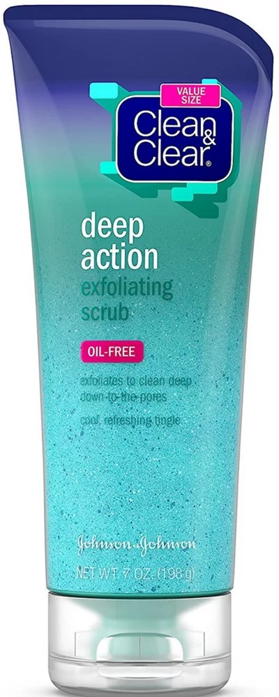 Clean & Clear Deep Action Exfoliating Facial Scrub 7 oz (Pack of 3)