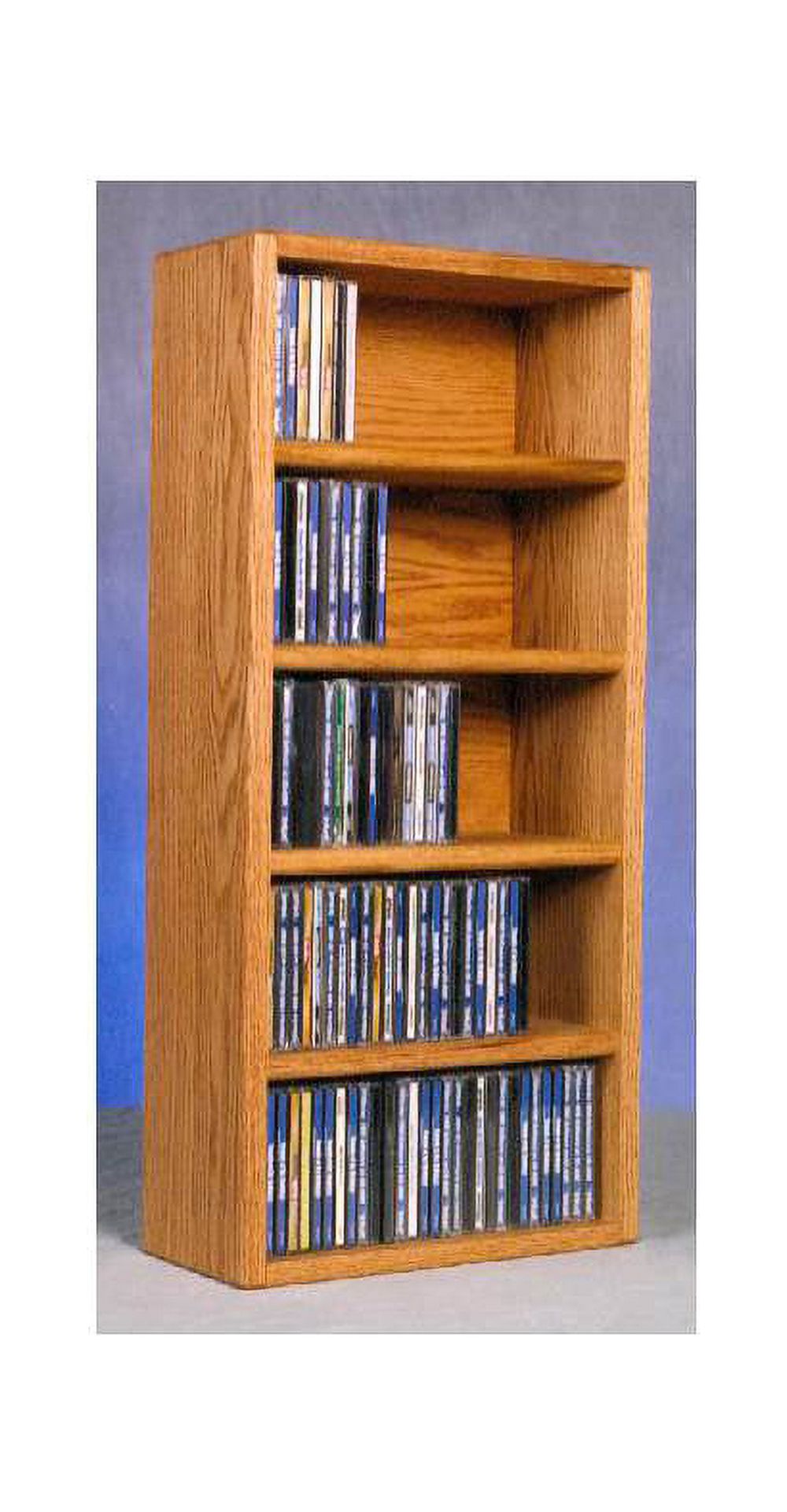 Solid Oak CD Storage Rack (Honey Oak)