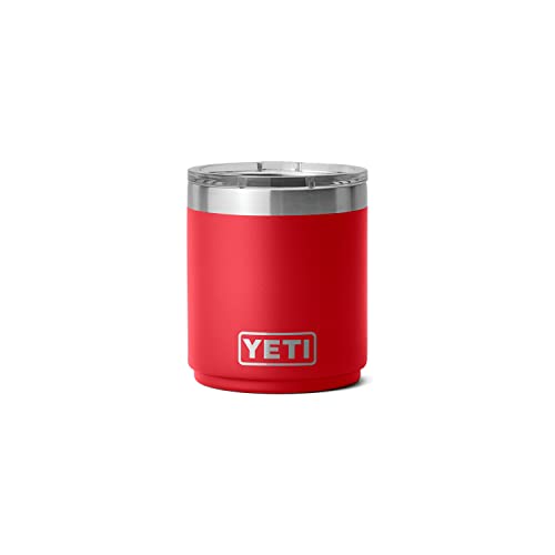 YETI Rambler Lowball, Vacuum Insulated Stainless Steel Stackable Lowball with MagSlider Lid, Stainless Steel, 10 oz (296 ml)