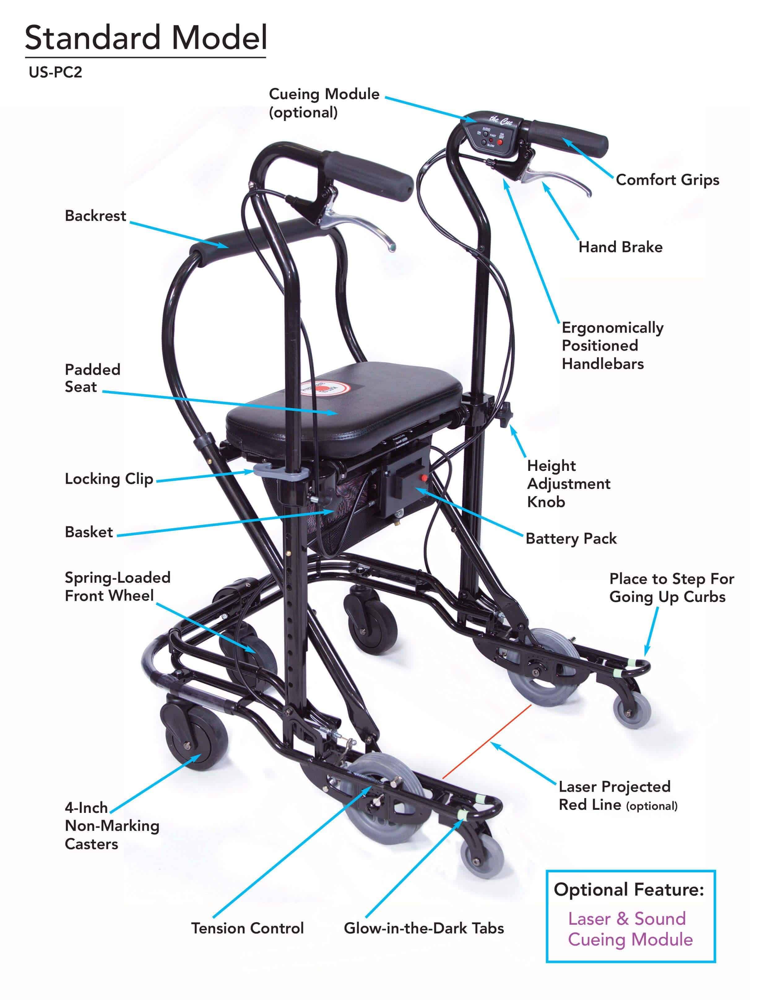In-Step Mobility U-Step 2 Foldable Walking Stabilizer - Upright Rolling Walker | In-Step Mobility Upright Walkers from Senior.co