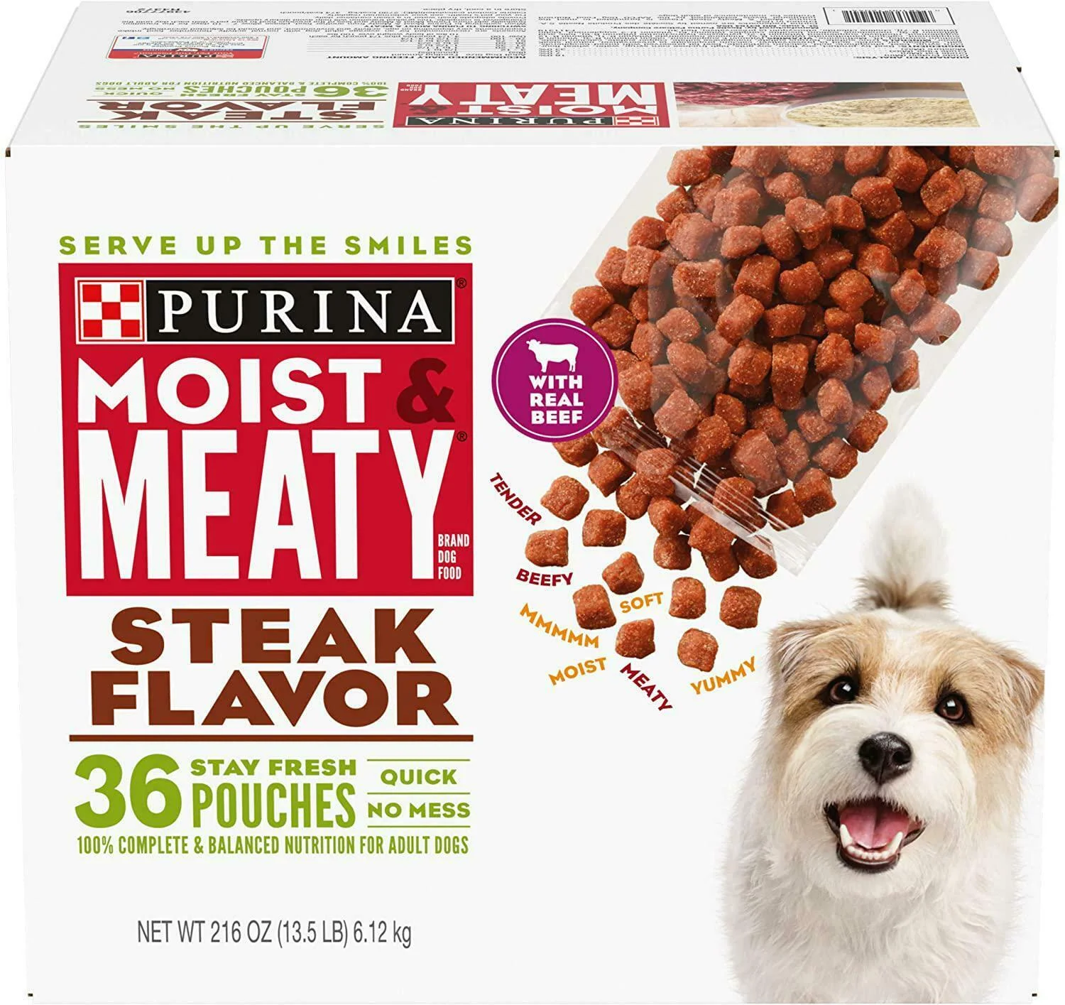 Purina Moist & Meaty Steak Flavor Adult Dry Dog Food