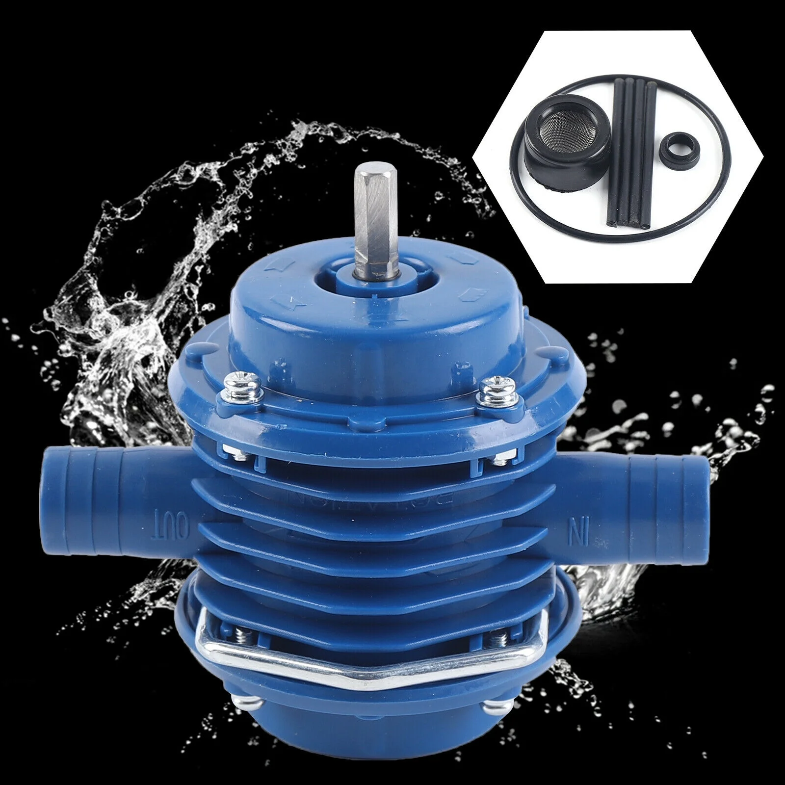 Miumaeov Electric Drill Drive Pump Self-Priming Centrifugal Water Pump Household Garden