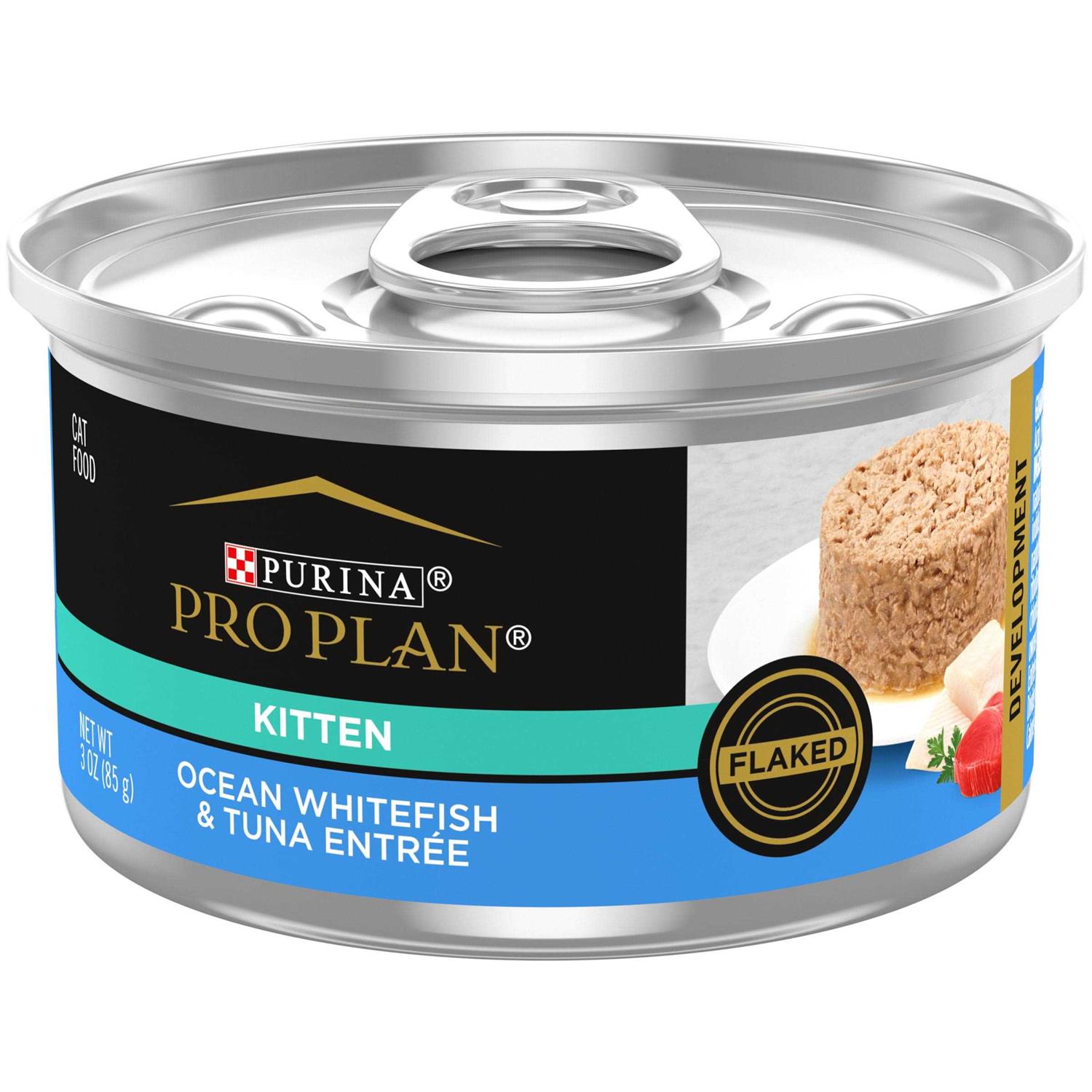 Purina Pro Plan Focus Kitten Flaked Ocean Whitefish & Tuna Entree Canned Cat Food - Pet Supplies online store