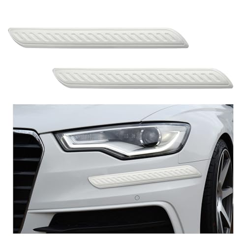 2 PCS Car Bumper Anti-Scratch Strips, Front and Rear Corner Bumper Guard Protector, Auto Rubber Bumper Anti Collision Decorative Trim, Universal for Most Cars, SUVs, Trucks (Long, Black)