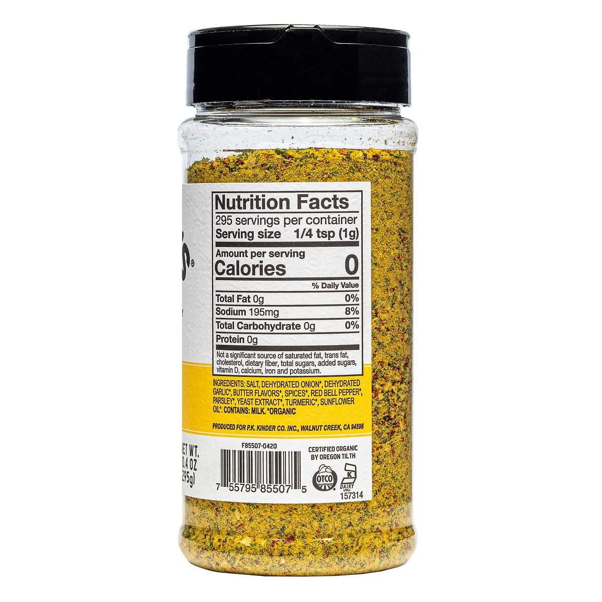 Kinder's Organic Buttery Steakhouse Seasoning Rub 10.4 Ounce (3 Packs)