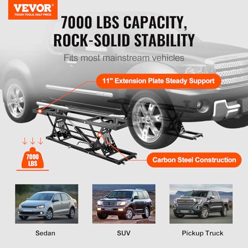 VEVOR Portable Car Lift - 7,000 LBS Capacity, 26.8