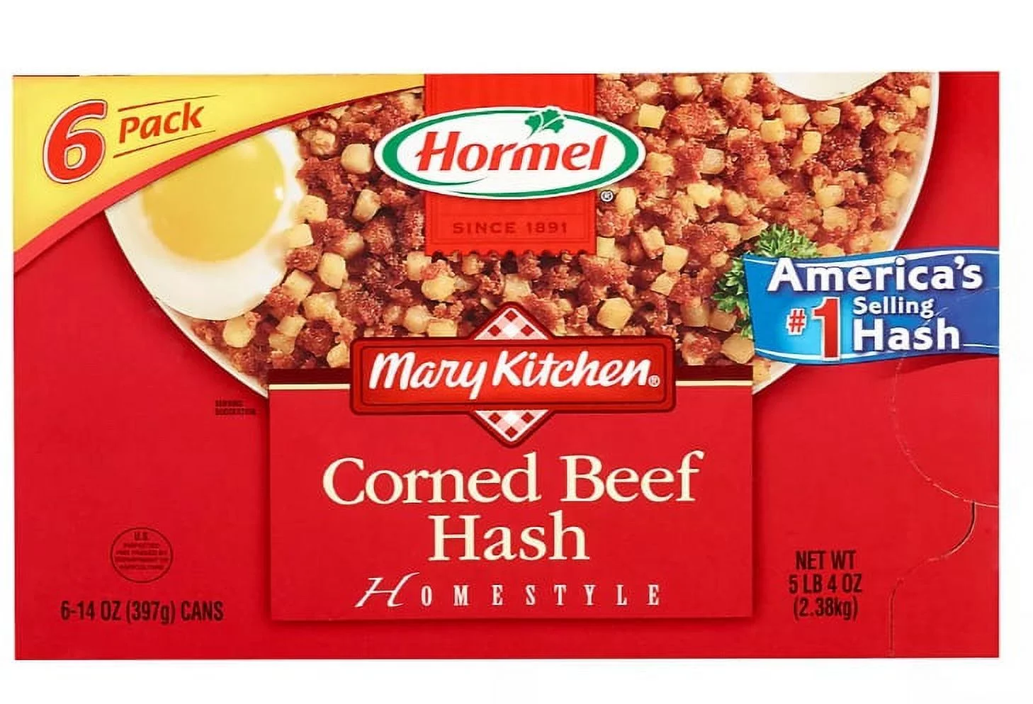 Hormel Mary's Kitchen Corned Beef Hash, 6 pk./14 oz.
