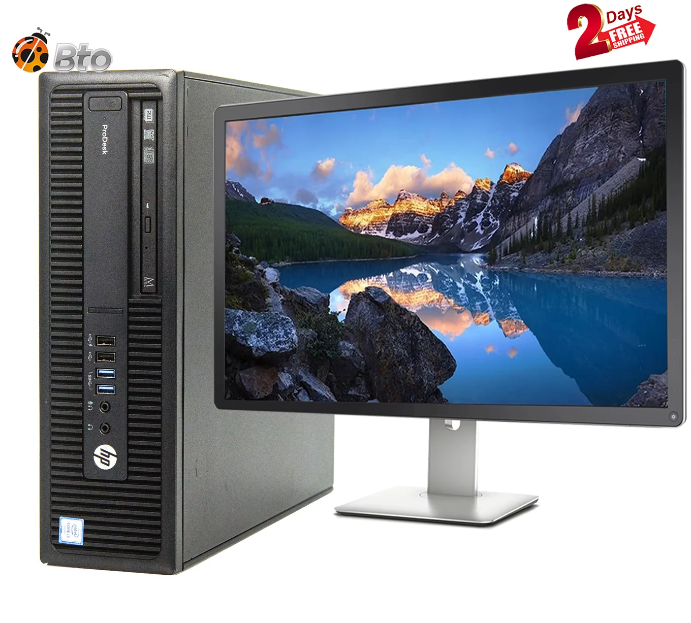 Restored HP Prodesk 600 G2 SFF Desktop Computer Core i56th, 16GB Ram, 1TB HDD, New 24