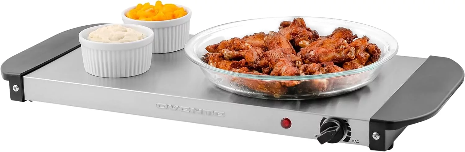 OVENTE Electric Warming Tray Perfect for Occasions: House Parties, Events & Dinners, Silver FW170S