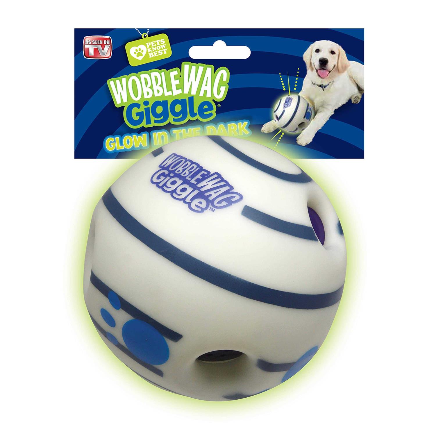 Wobble Wag Giggle Ball, Interactive Dog Toy, Fun Giggle Sounds When Rolled or Shaken - Pet Supplies online store