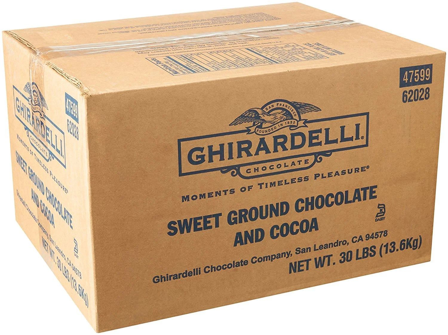 Ghirardelli Sweet Ground Chocolate & Cocoa Powder, 30 Pound