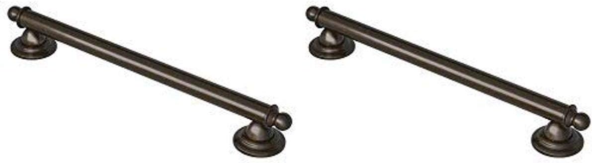 Moen YG2218ORB Brantford 18-Inch Designer Bathroom Grab Bar, Oil-Rubbed Bronze with Moen YG2224ORB Brantford 24-inch Designer Grab Bar, Oil Rubbed Bronze
