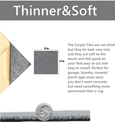 Self Adhesive Carpet Tiles -Easy Install DIY-Non-Slip Peel and Stick Carpet Tile 12