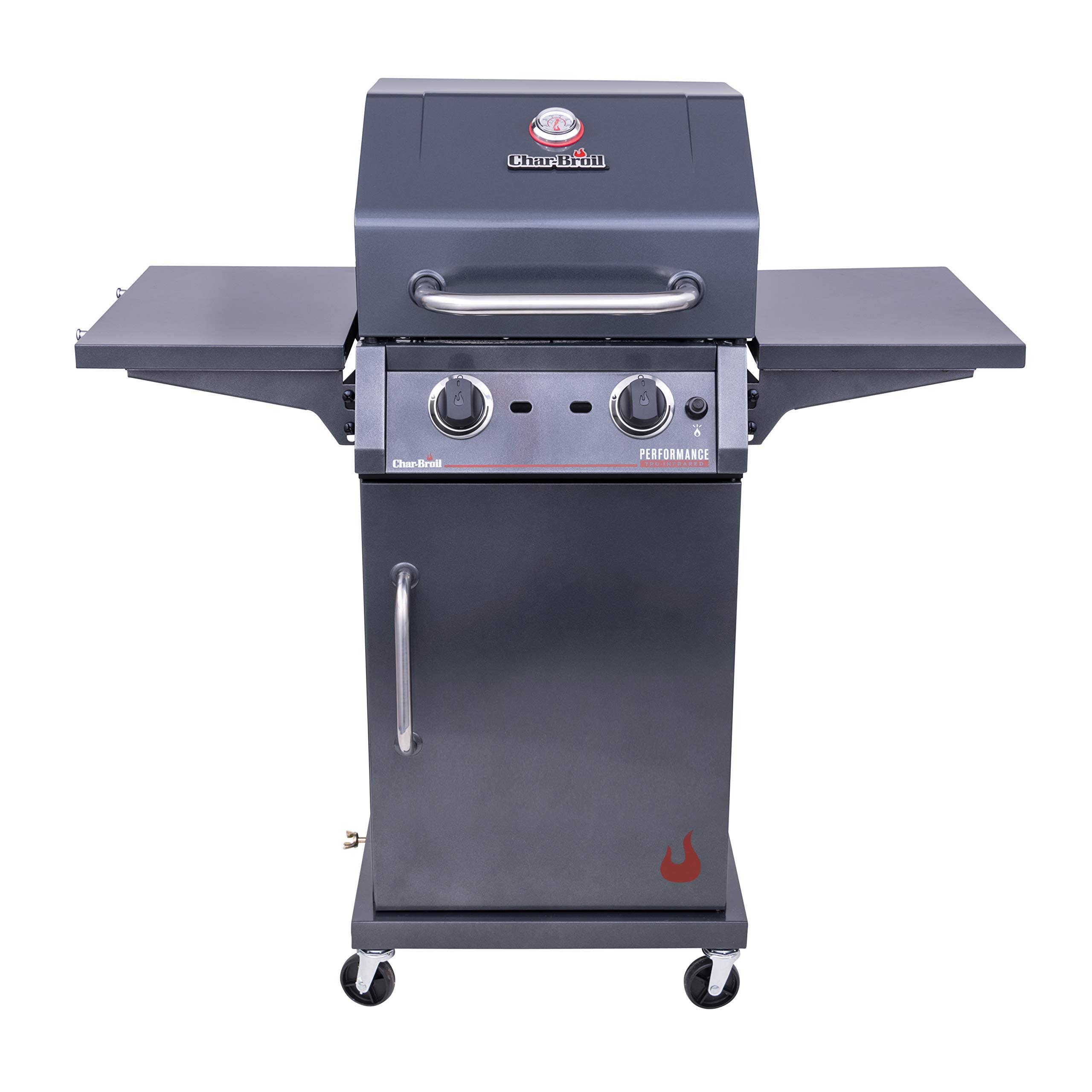 Char-Broil 463655621 Performance TRU-Infrared 2-Burner Cabinet Style Liquid Propane GAS Grill, Metallic Gray