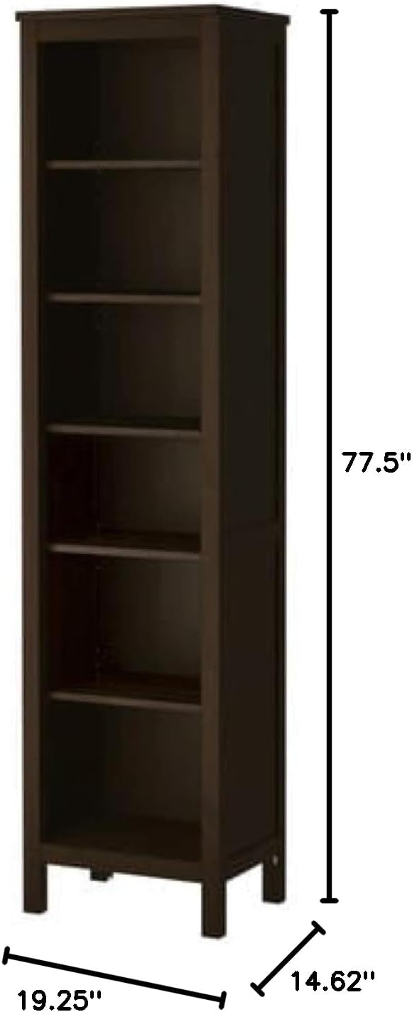 IKEA Hemnes Bookcase Black Brown 603.717.62 Size 19 1/4x77 1/2 