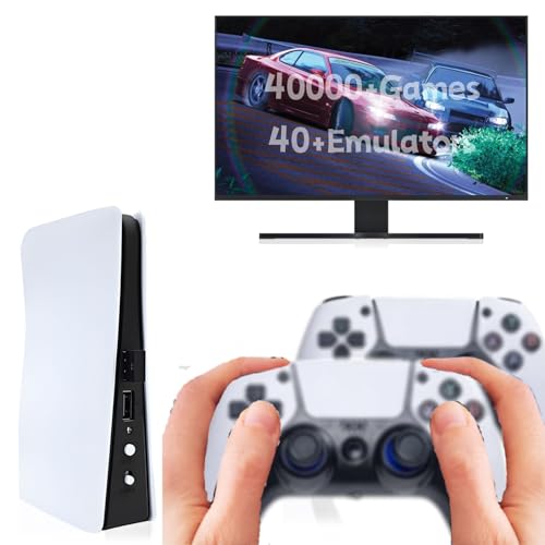 Wireless Retro Game Console Nostalgia Plug and Play Video Game Console 4k,40000+ Video Games 128GB Built in 40+Emulators Console,2.4G Wireless Controllers