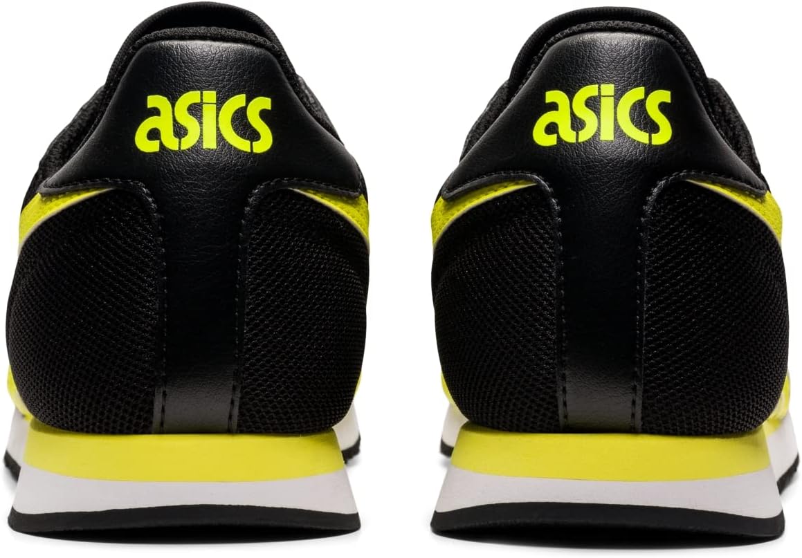 ASICS Men's TIGER RUNNER Shoes, 11.5, BLACK/SOUR YUZU