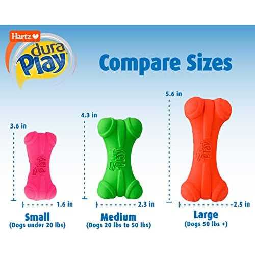 Hartz Dura Play Bone Squeaky Latex Dog Toy - Pet Supplies online store
