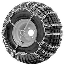 ATV V-Bar Tire Chains, 2 Link Spacing, Steel, Pair - Lot of 2