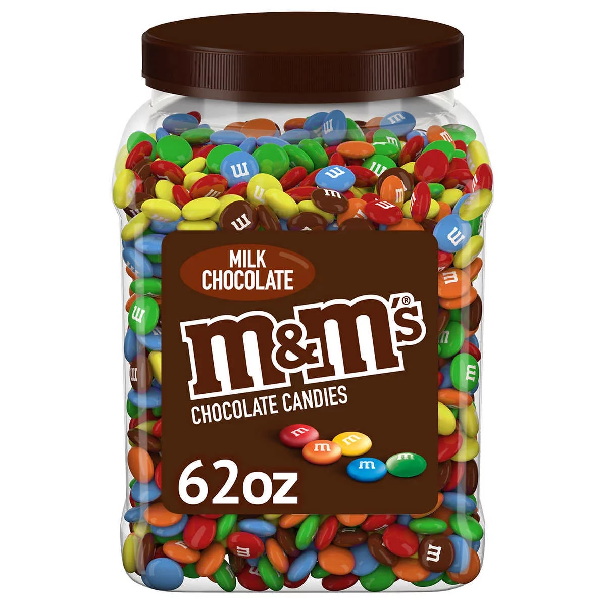 M&M's Milk Chocolate Candy, 62 oz Jar