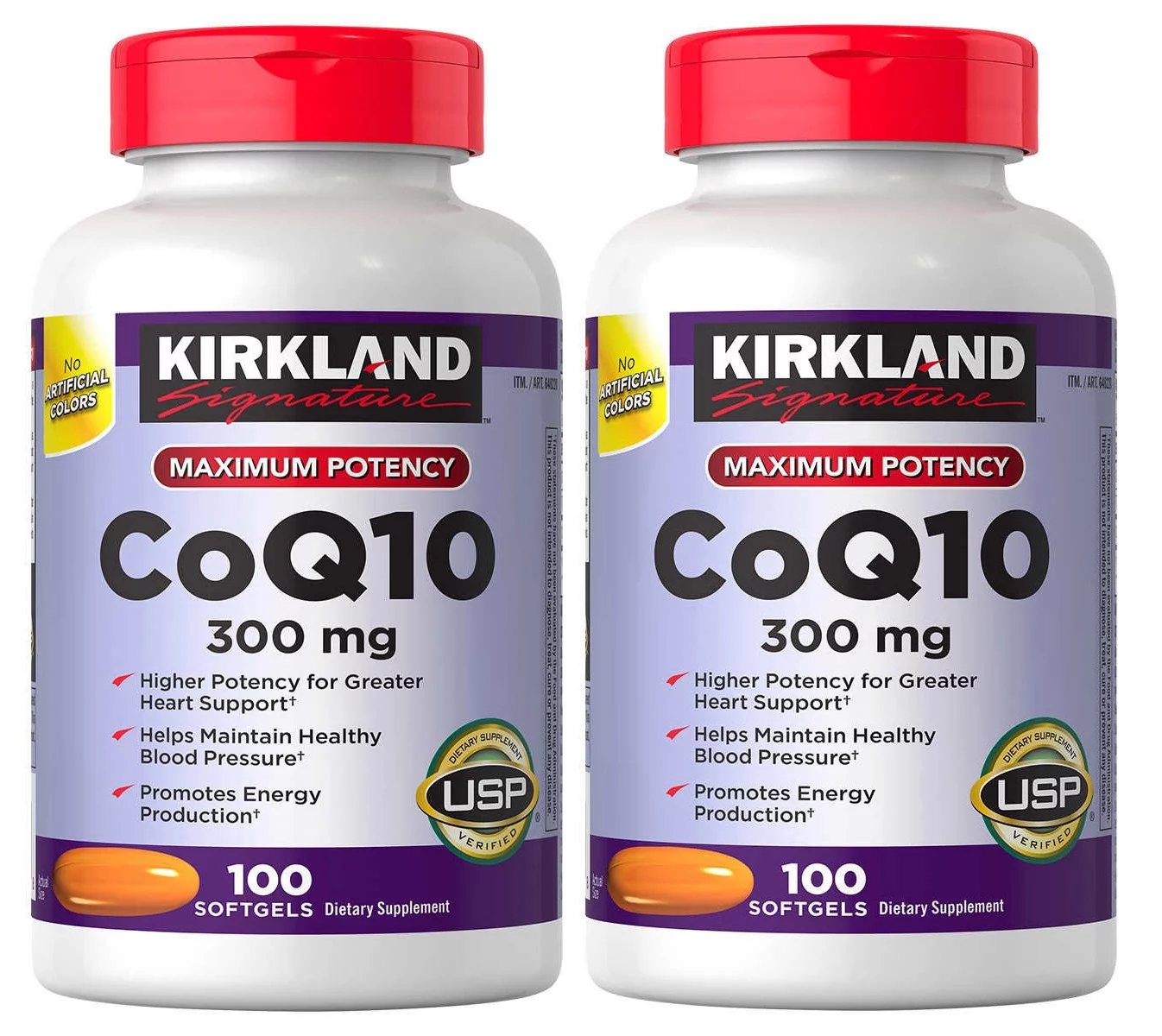 2 Pack | Kirkland Signature CoQ10 300 mg., 100 Softgels