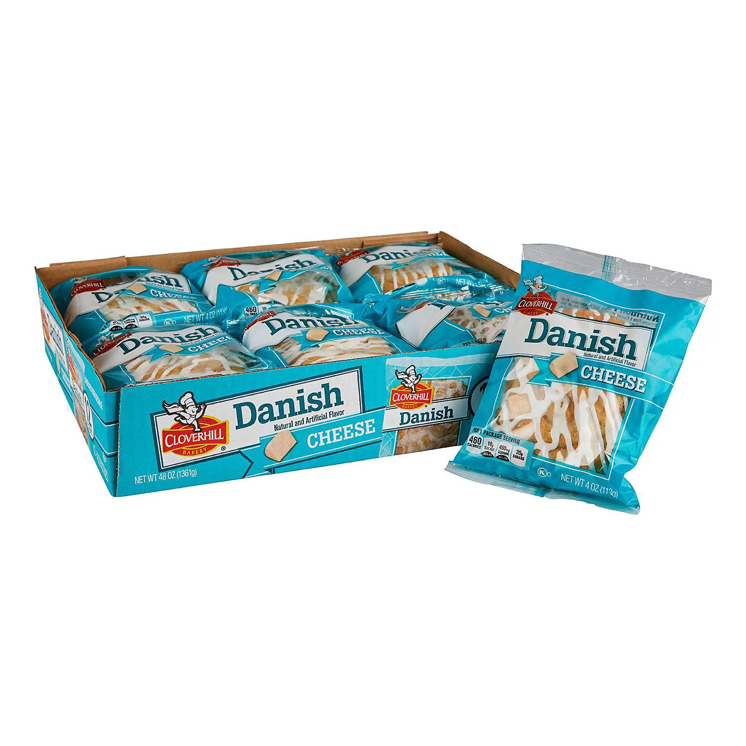 Cloverhill Bakery Cheese Danish, 4 Ounce, 12 per Box