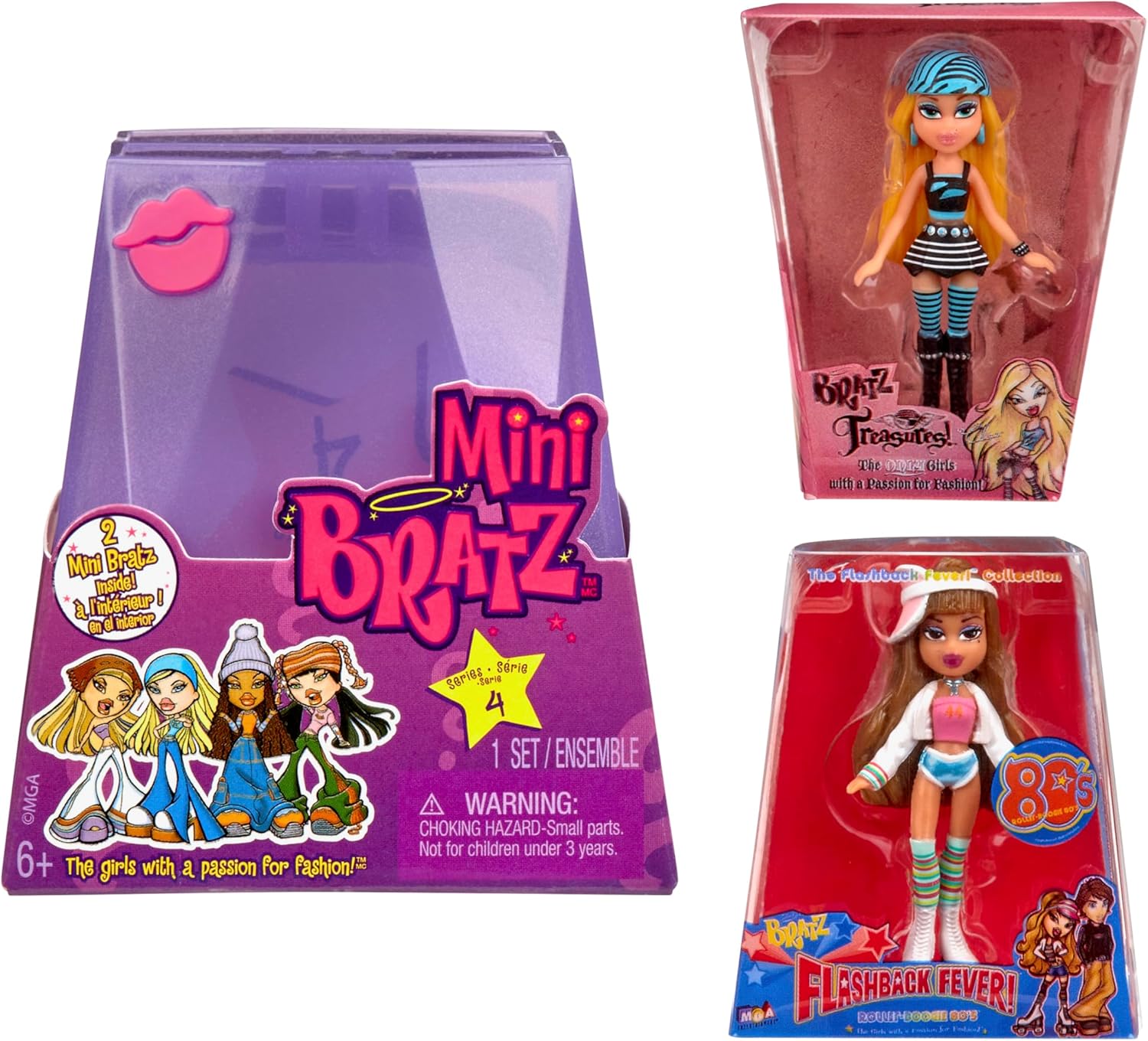 Bratz Mini Series 4 Collectible Figures by MGA's Miniverse, 2 Mini Dolls per Blind Pack, Packaging Doubles as Display, Y2K Nostalgia, Collectors Ages 6 7 8 9 10+