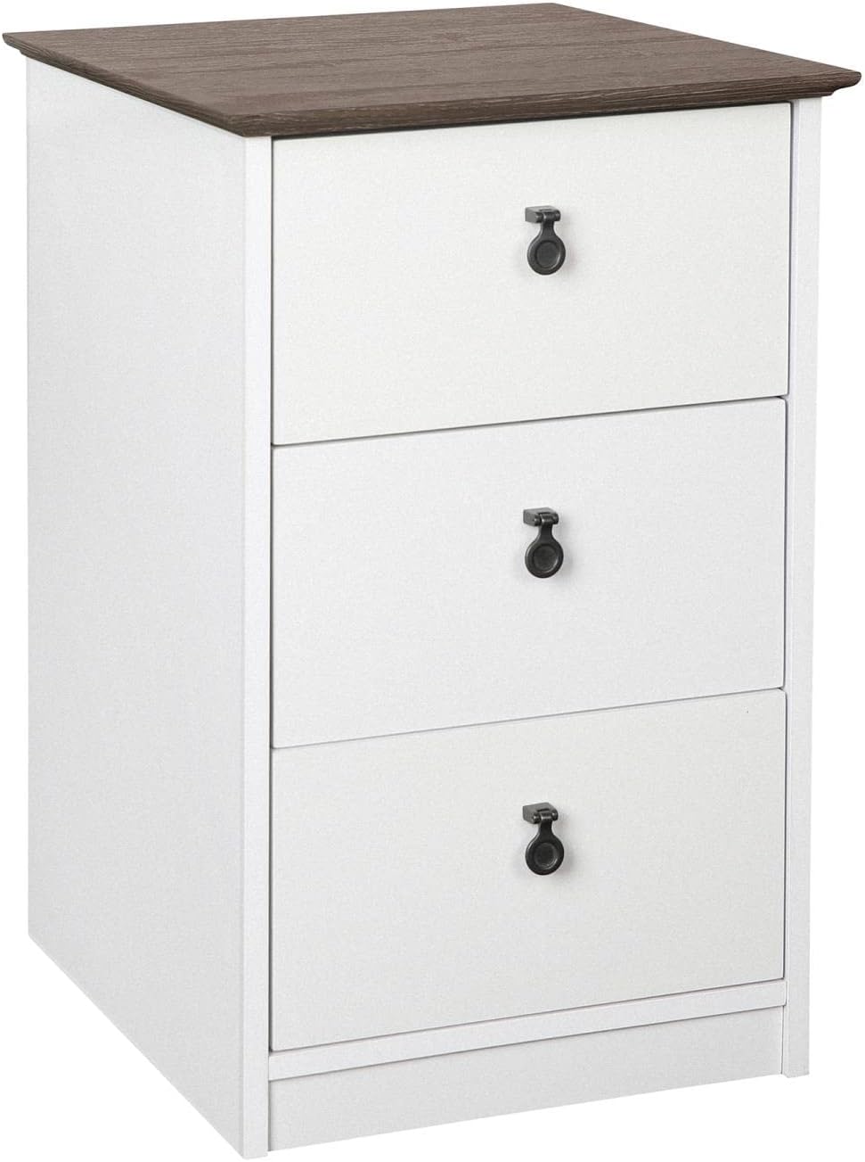 Finley Gray Oak/White 3-Drawer Filing Cabinet