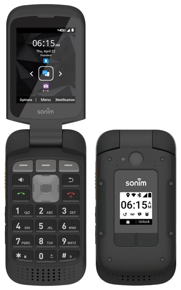 Sonim XP3 Plus XP3900 4G LTE 16GB AT&T GSM Unlocked Black Rugged Flip Cellphone Like New (Renewed)
