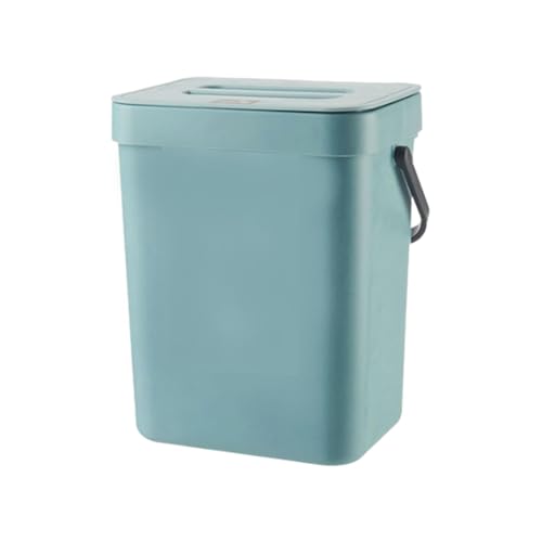 Folding Waste Bin,Sturdy Space-Saving with Lid & Handle Modern Under Sink Trash Bin,Wall Mounted Trash Can Kitchen Trash Can for Cupboard, Bathroom