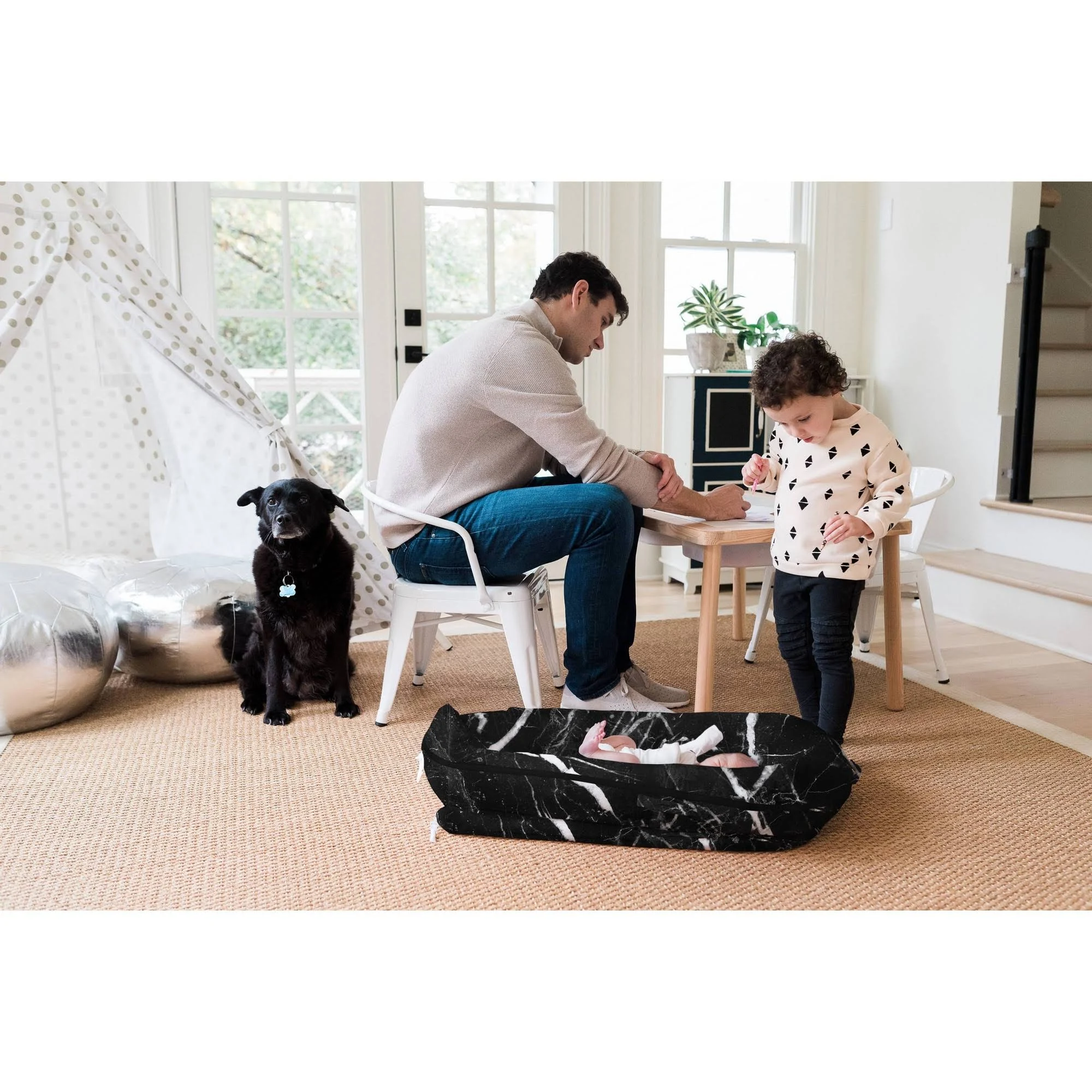 DockATot Deluxe+ Dock - Black Marble