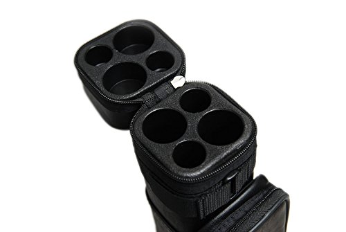 HAN'S DELTA 2x2 Hard Pool Cue Billiard Stick Carrying Case, (Several Colors Available) (Black Square)