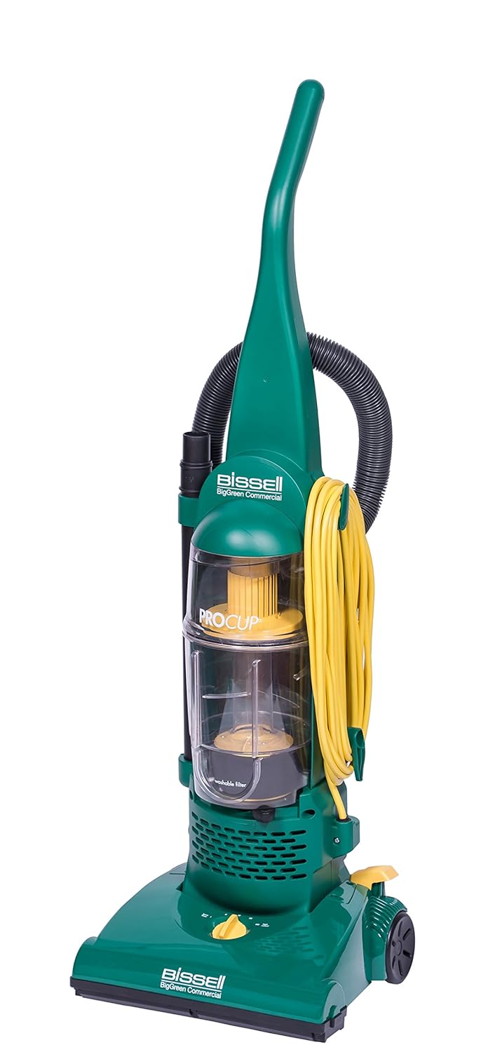 Bissell BigGreen BGU1937T 13.5 Pro Cup Bagless Upright Vacuum with On-Board Tools, 44 Height, 13.5 Wide, 13.2 Length, Polypropylene, 2 fl. oz. Capacity, Green