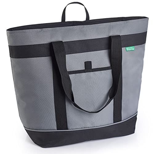 Jumbo Insulated Cooler Bag (Charcoal) with HD Thermal Insulation - Premium, Collapsible Soft Cooler Makes a Perfect Insulated Grocery Bag, Food Delivery Bag, Travel Bag, Beach or Picnic Bags