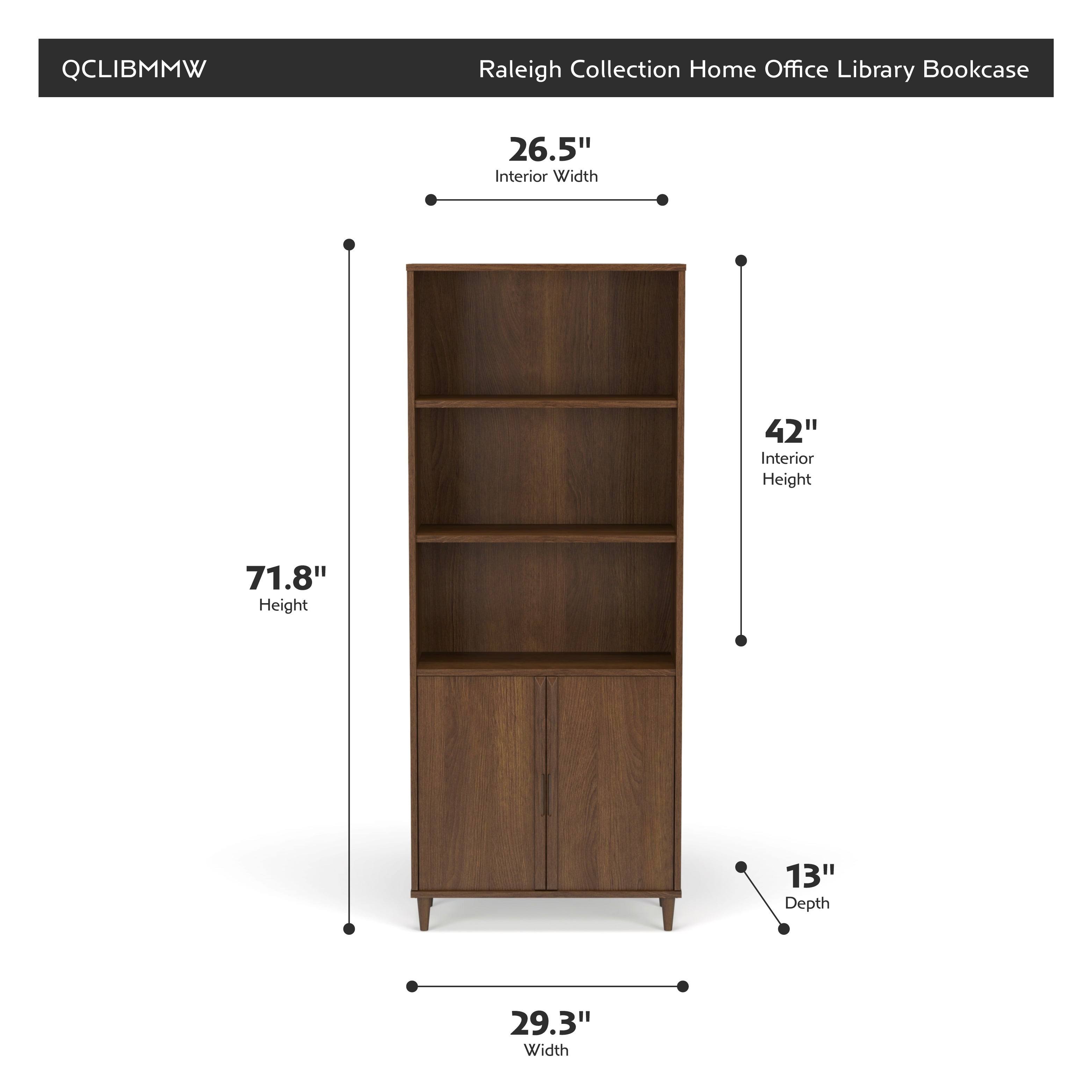 Quarters u0026 Craft High Tide Collection Home Office Library Bookcase, in Weathered White (QCLIBBWH)