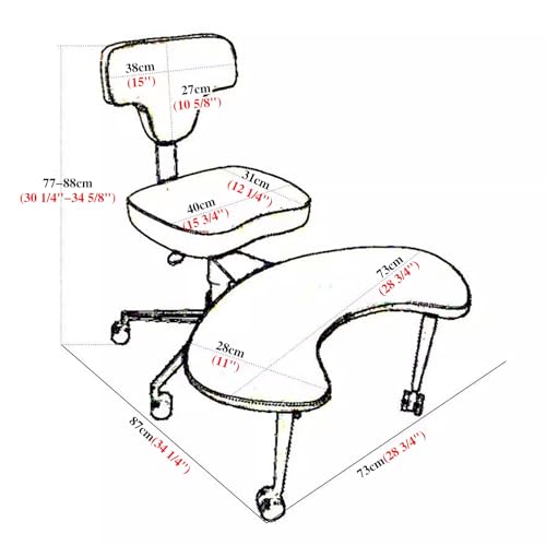 Game Cross Legged Chair with Back Support, Swiveling Meditation Chair for Yoga Kneeling Lovers, Office Desk Chair for Kid Adult Fidgety Sitters(Black)