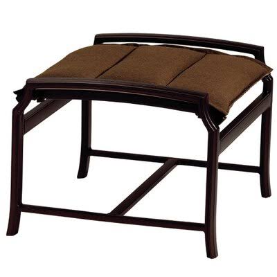 Windsor Padded Sling Ottoman Tropitone Finish: Mocha, Fabric: Seagull