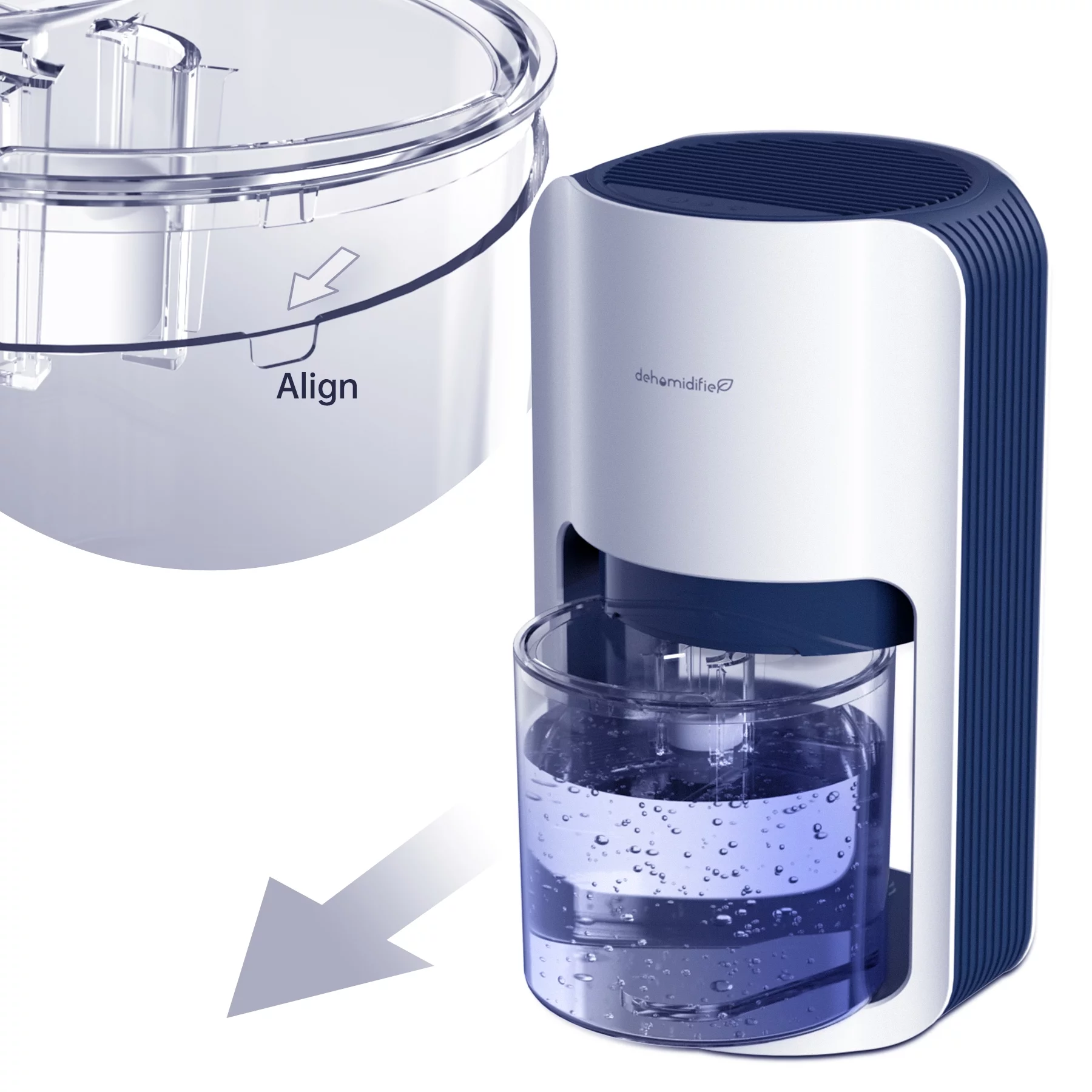 ALROCKET 1200ML Portable Quiet Dehumidifier (480 Sq ft) Automatic Defrosting Dehumidifier for Bedroom