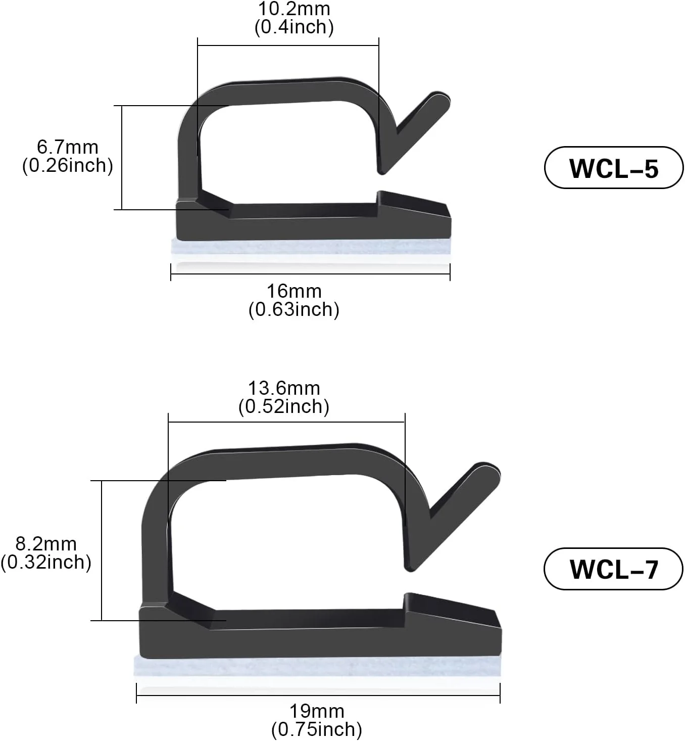 Superior Hub 120 PCS Adhesive Cable Wire Clips Black, Outdoor Cable Management Wire Organizer Cord Holder for Under Desk, Car, Wall, TV PC Ethernet Cable