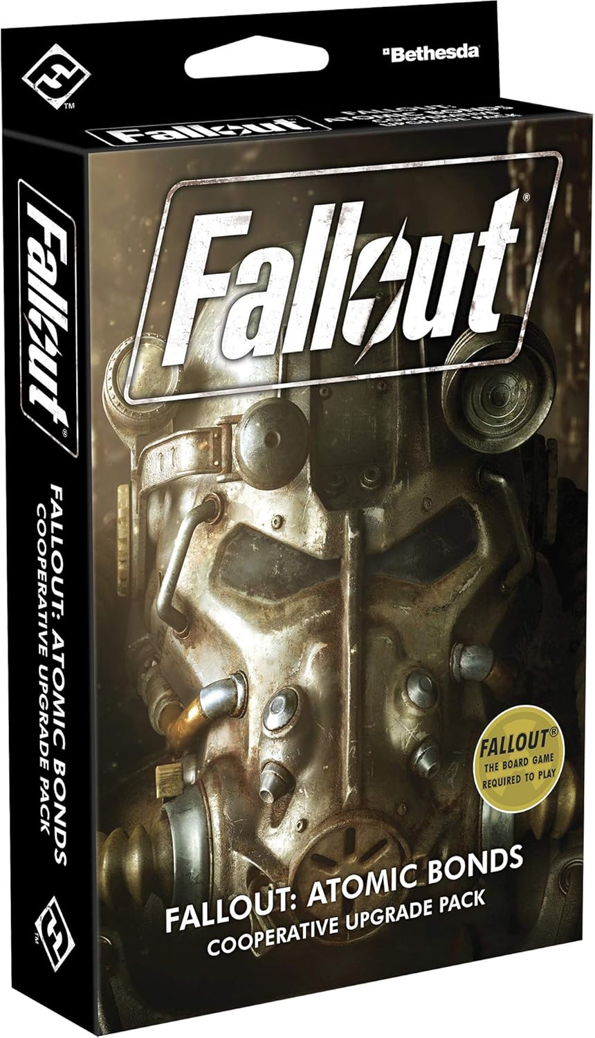 Fallout The Board Game Atomic Bonds Cooperative UPGRADE PACK - Play Together in The Wasteland! Strategy Game for Kids & Adults, Ages 14+, 1-4 Players, 2-3 Hour Playtime, Made by Fantasy Flight Games