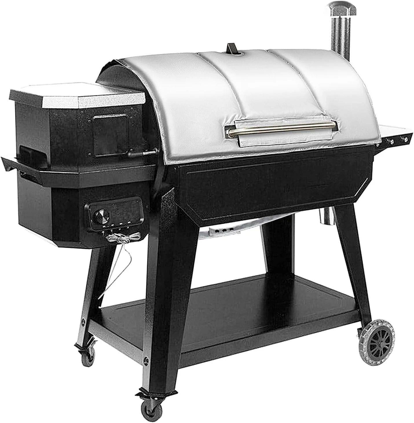 Grill Insulation Blanket for Pit Boss 1150 Wood Pellet Grill, Pro V3 1150/ Elite 1600 Grill, PB1150PS3 PB1600PS3 PB1150PS2 PB1150G PB1100SP, BBQ Grill Smoker Insulation Blanket for Winter Cooking