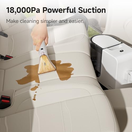 uwant Portable Carpet and Upholstery Cleaner 18Kpa Powerful Suction Spot Cleaner for Deep Cleaner Self-Cleaning Carpet Cleaner Machine with Exclusive Specialty Tools for Couch, Home, Furniture, Pets