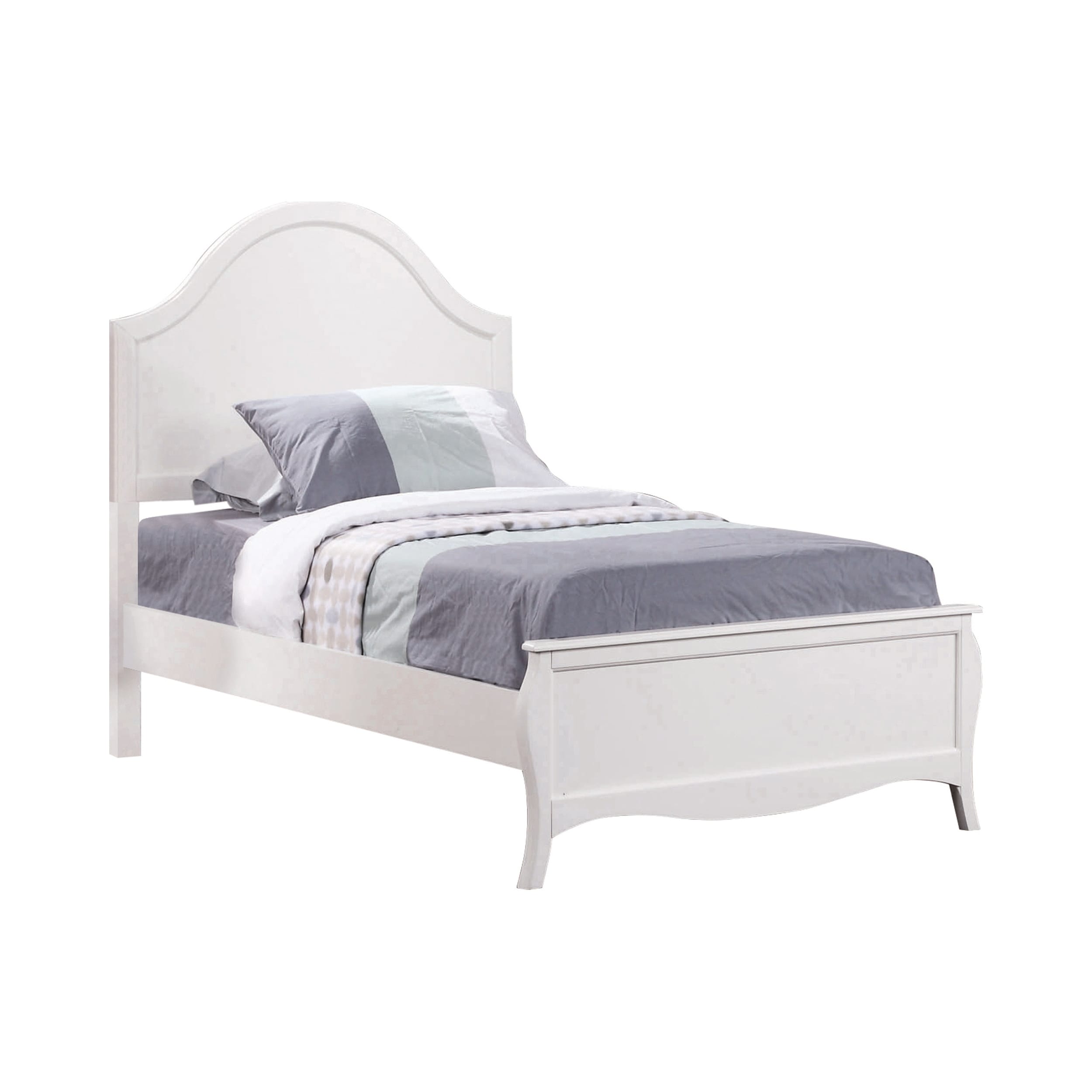 Chloe French Country White Panel Bed Twin