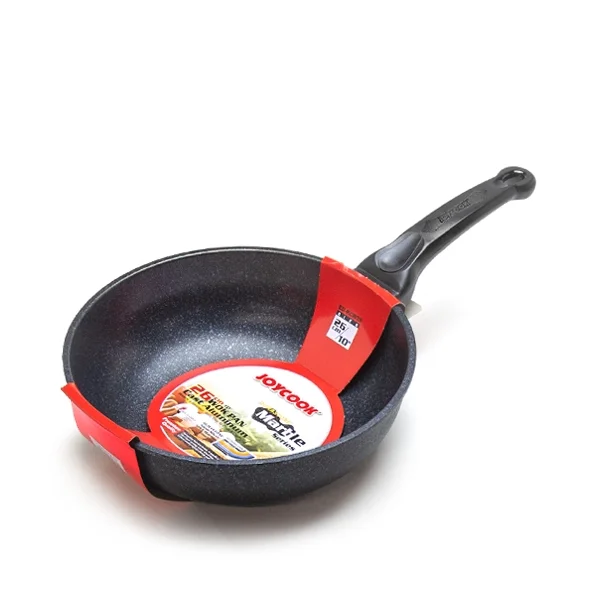 JOYCOOK Wok Pan 10 inch (26cm) Cast Aluminum Durastone Marble Non-Stick