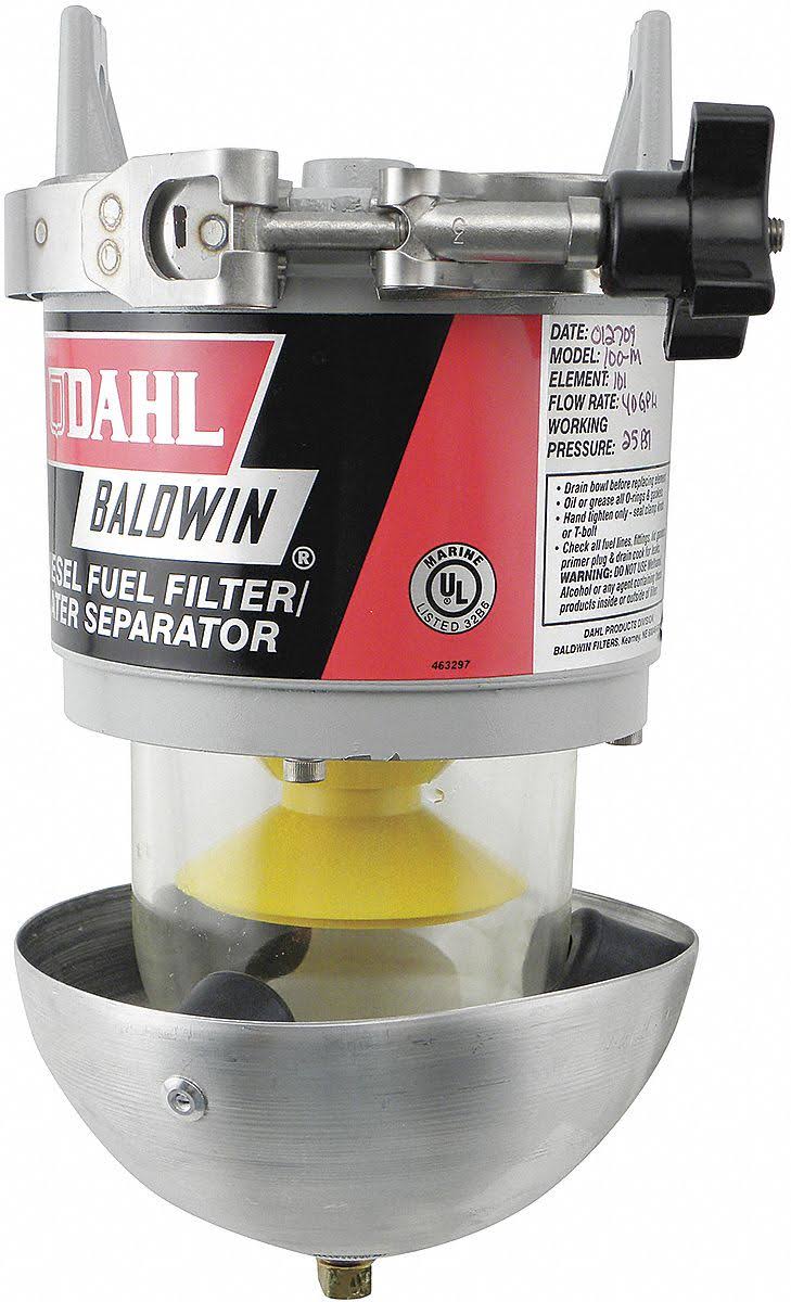 Baldwin Filters 100-m Fuel/Water Separator Unit, 5-1/2x12-1/2In
