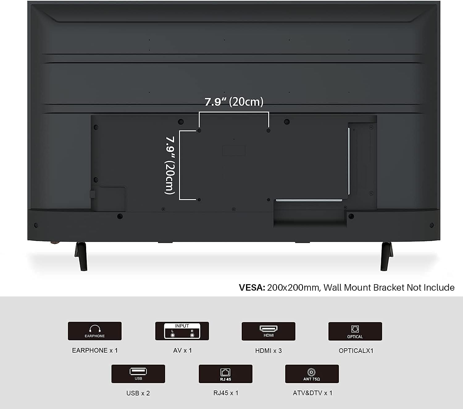 SANSUI ES55S1A, 55 inch 4K UHD HDR Smart LED Android TV with Google Assistant(Voice Control), Screen Share, USB, HDMI…